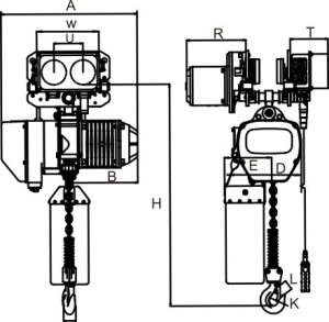 جرثقیل برقی زنجیری ویتال چهار کاره