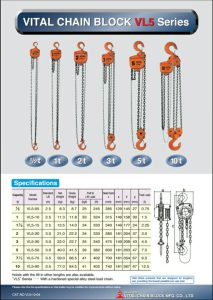 انواع جرثقیل دستی زنجیری ویتال vital